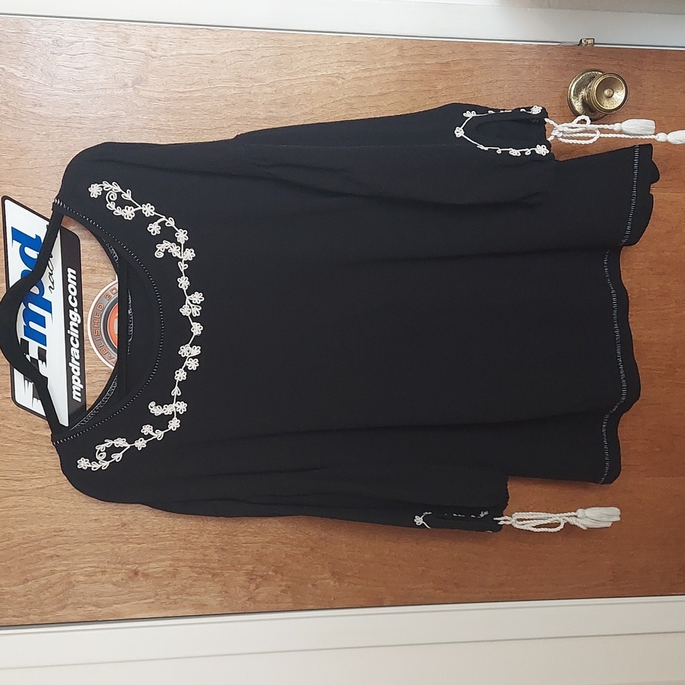 Caslon baby terry knit top, embroidered - Picture 2 of 5